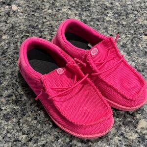 Hey Dude Kids Moccasins in Vibrant Pink